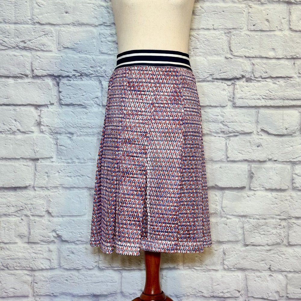 Tory Sport Pleated Mesh Knee-Length Skirt